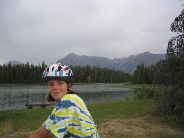 Janelle biking