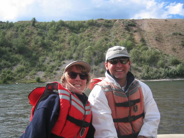Leloa and Doug floating