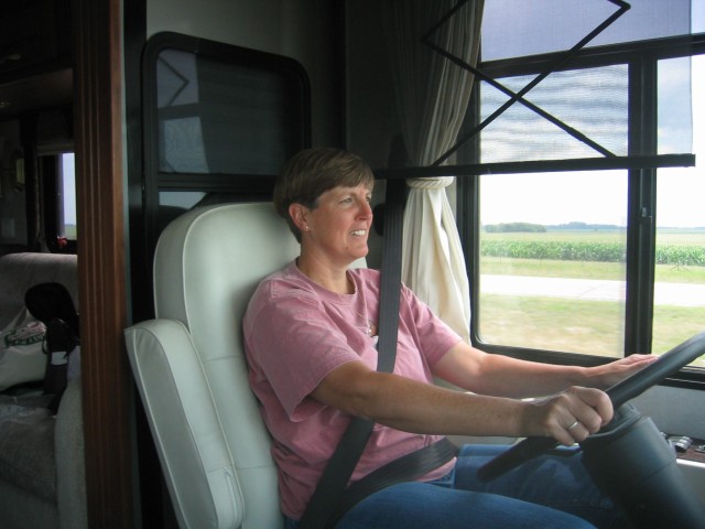 Corinne driving