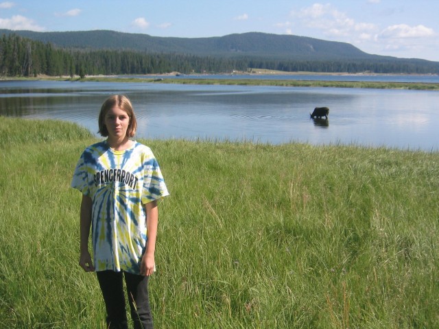 Janelle and moose